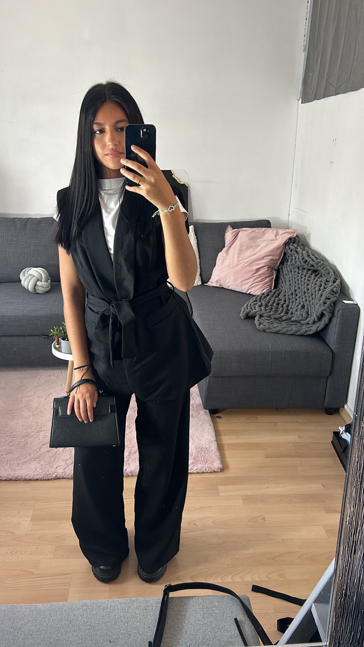 Ensemble blazer sans manche