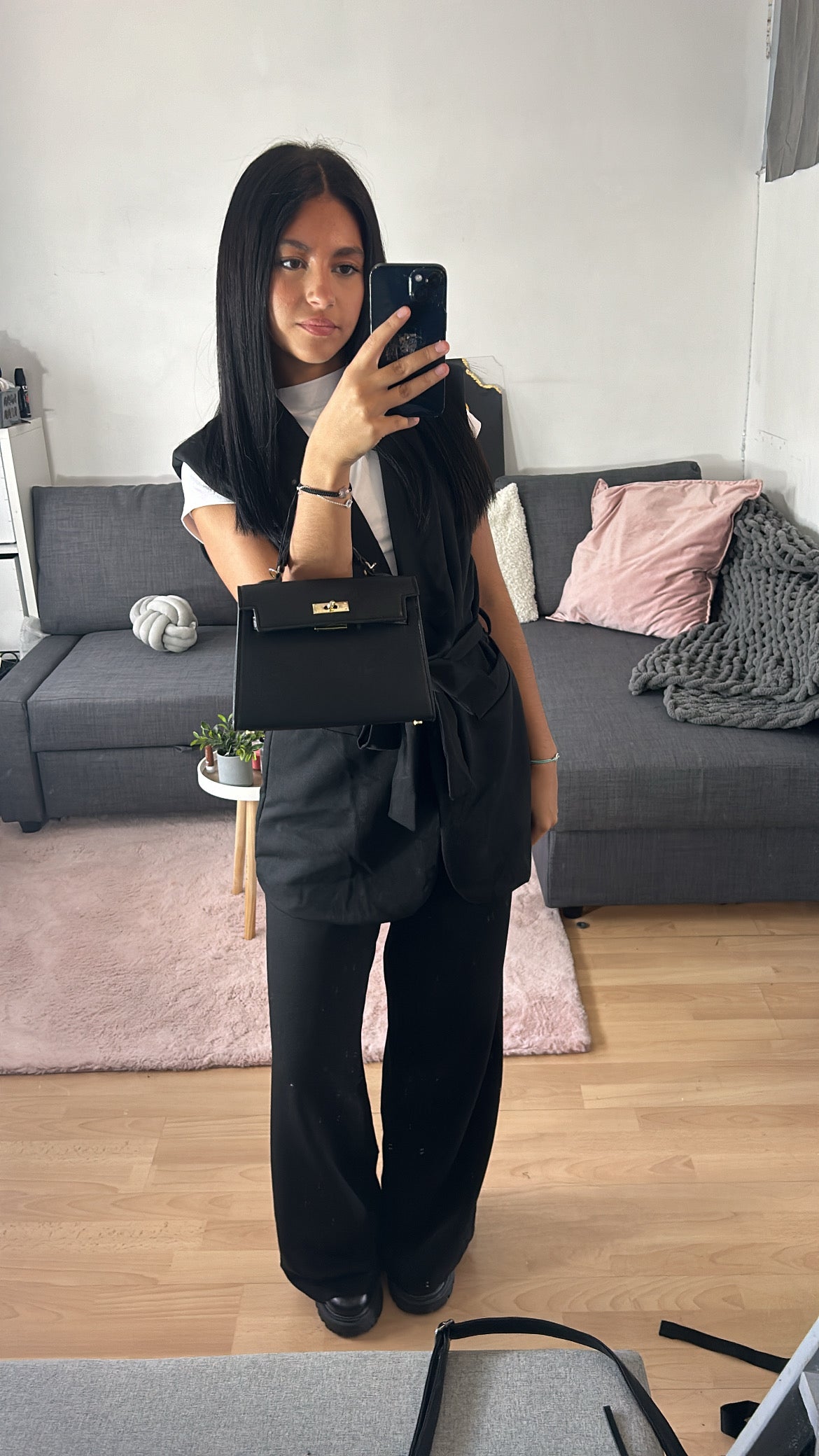 Ensemble blazer sans manche
