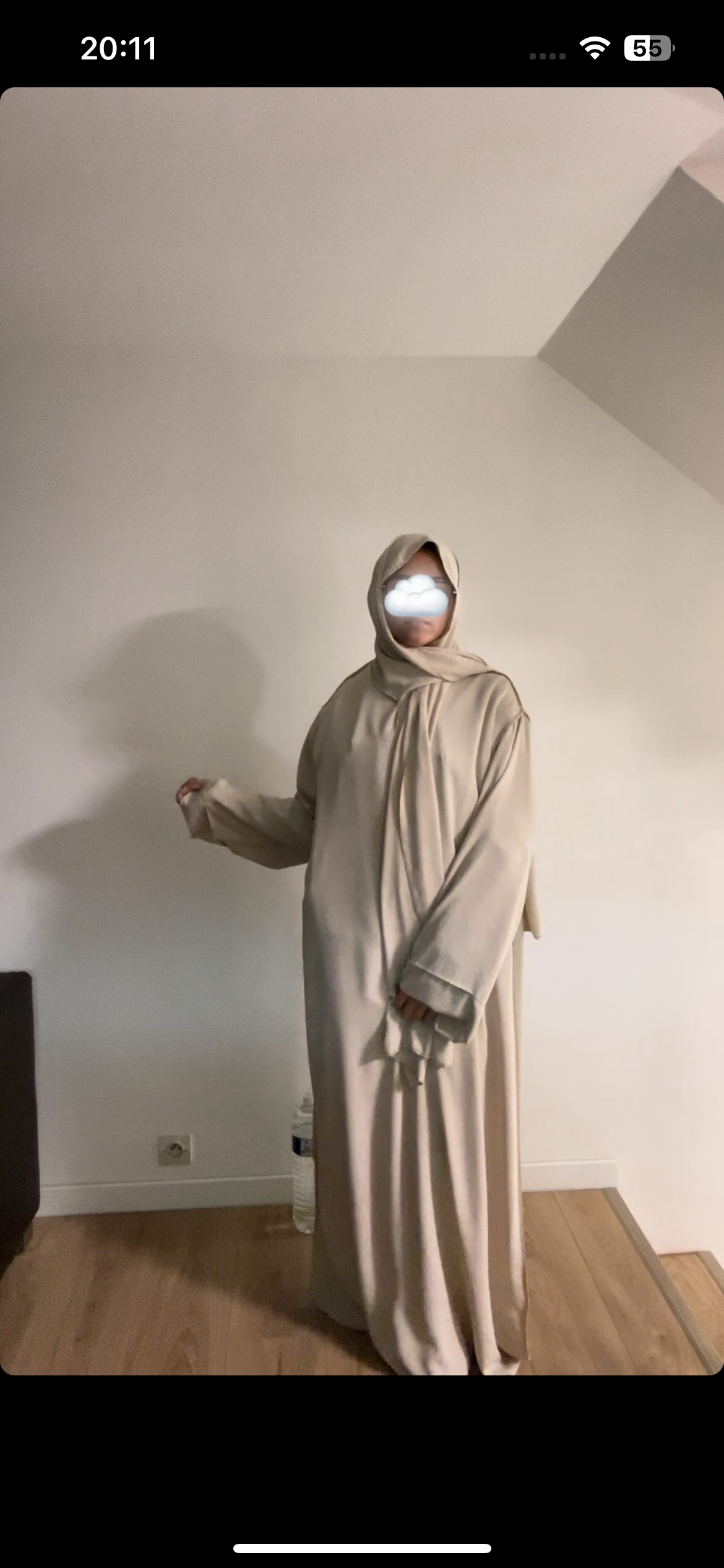 Abaya voilé intégré