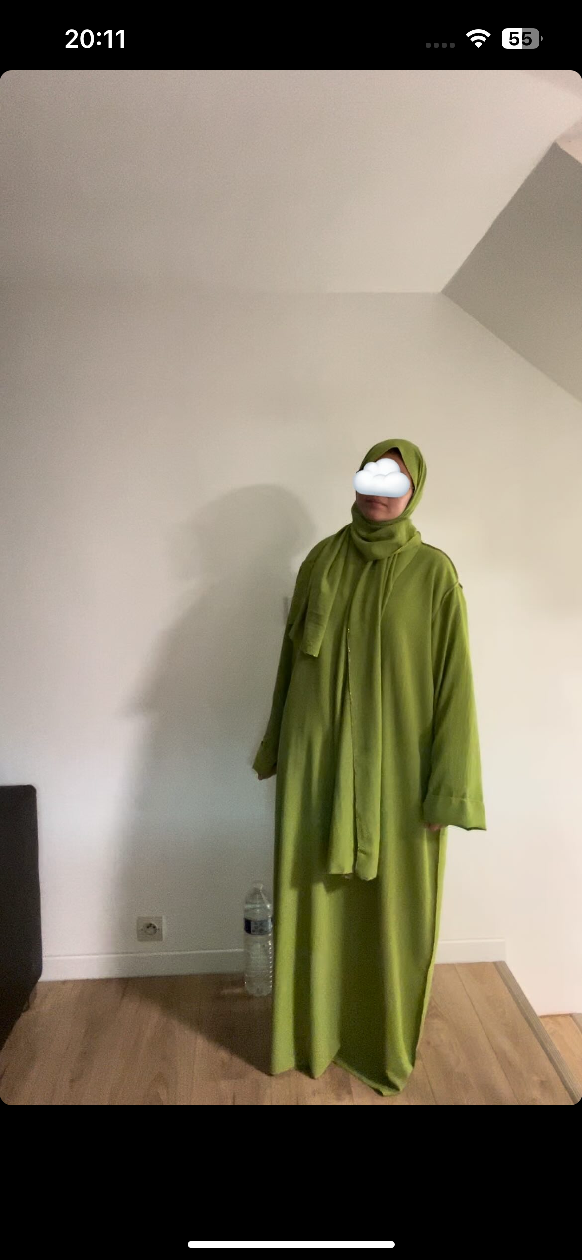 Abaya voilé intégré