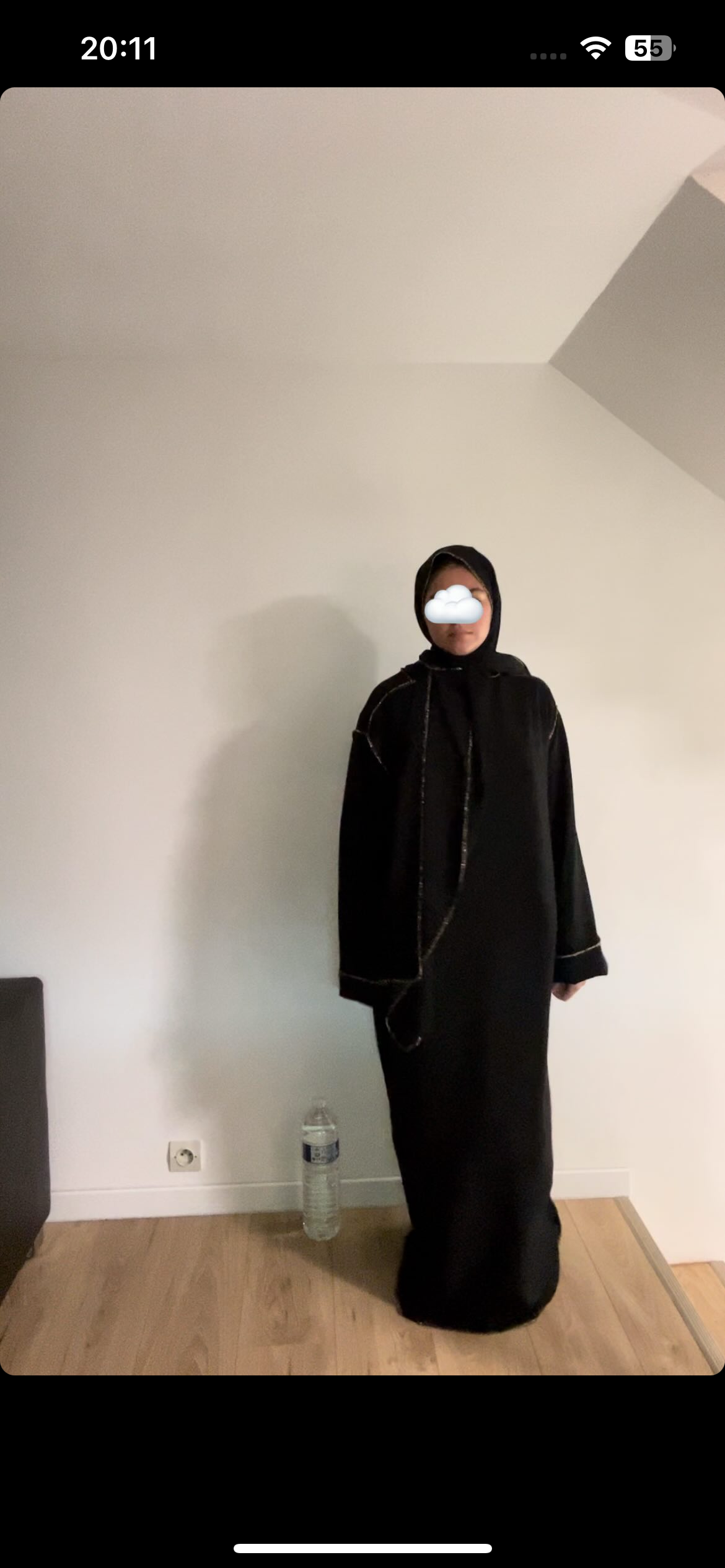 Abaya voilé intégré